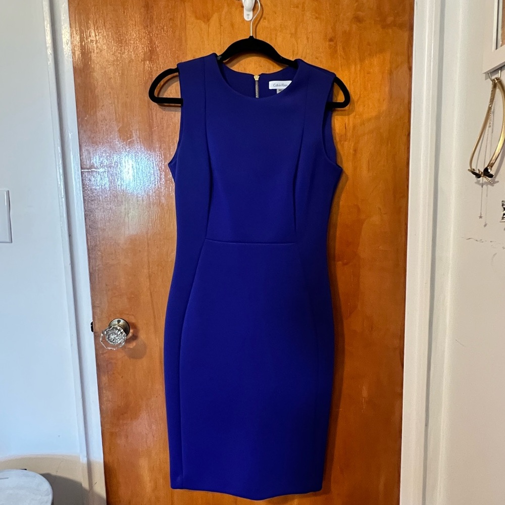 Calvin Klein Blue Sleeveless Dress